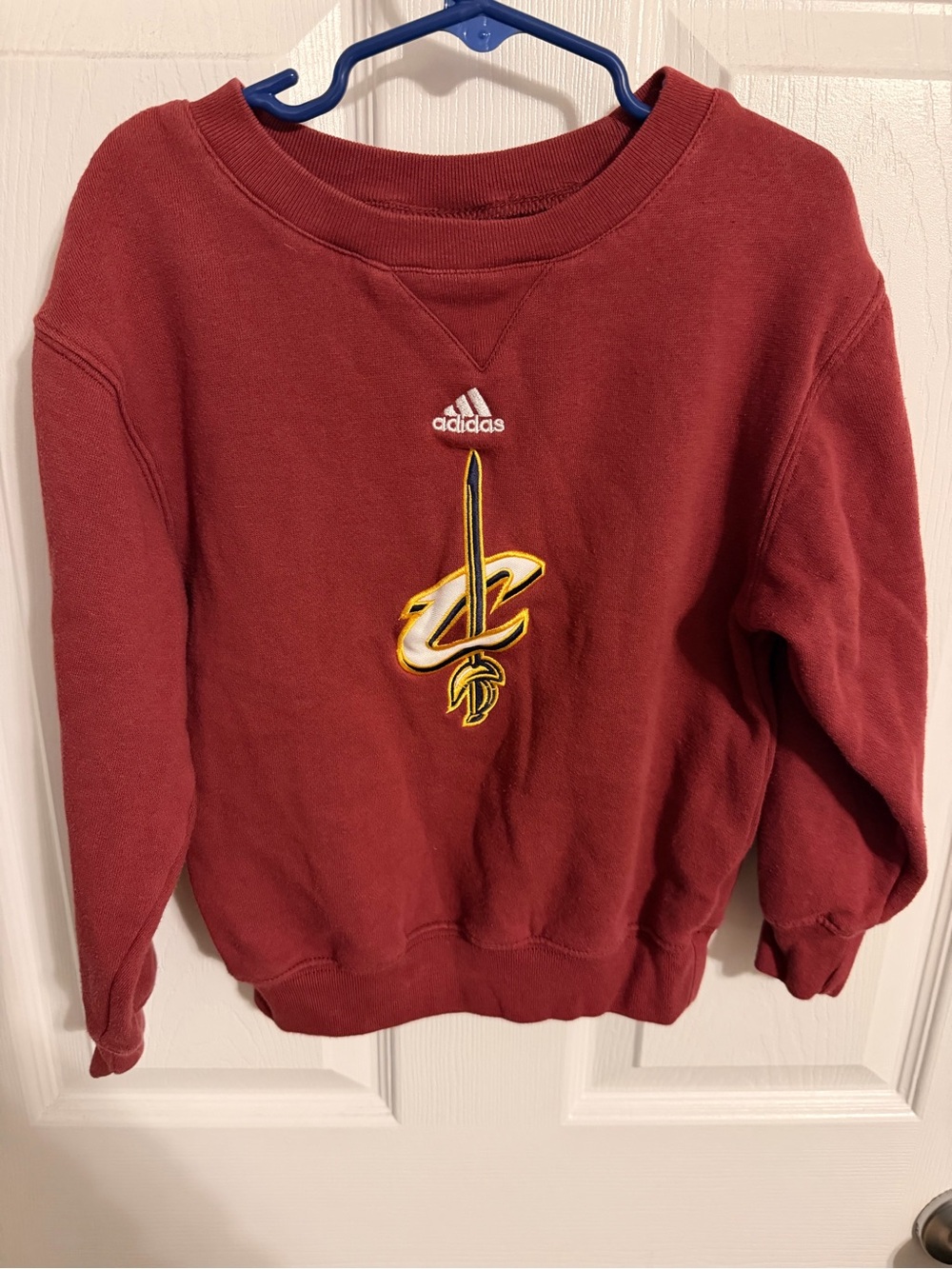 Kids adidas Maroon Cleveland Cavaliers Sword Logo Sweatshirt